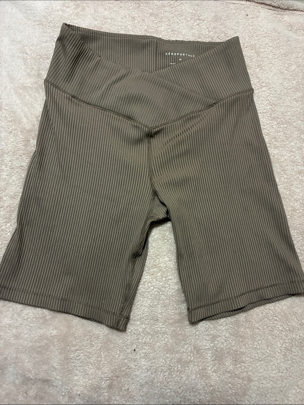 Aeropostale Ribbed V-Waist Bike Shorts
